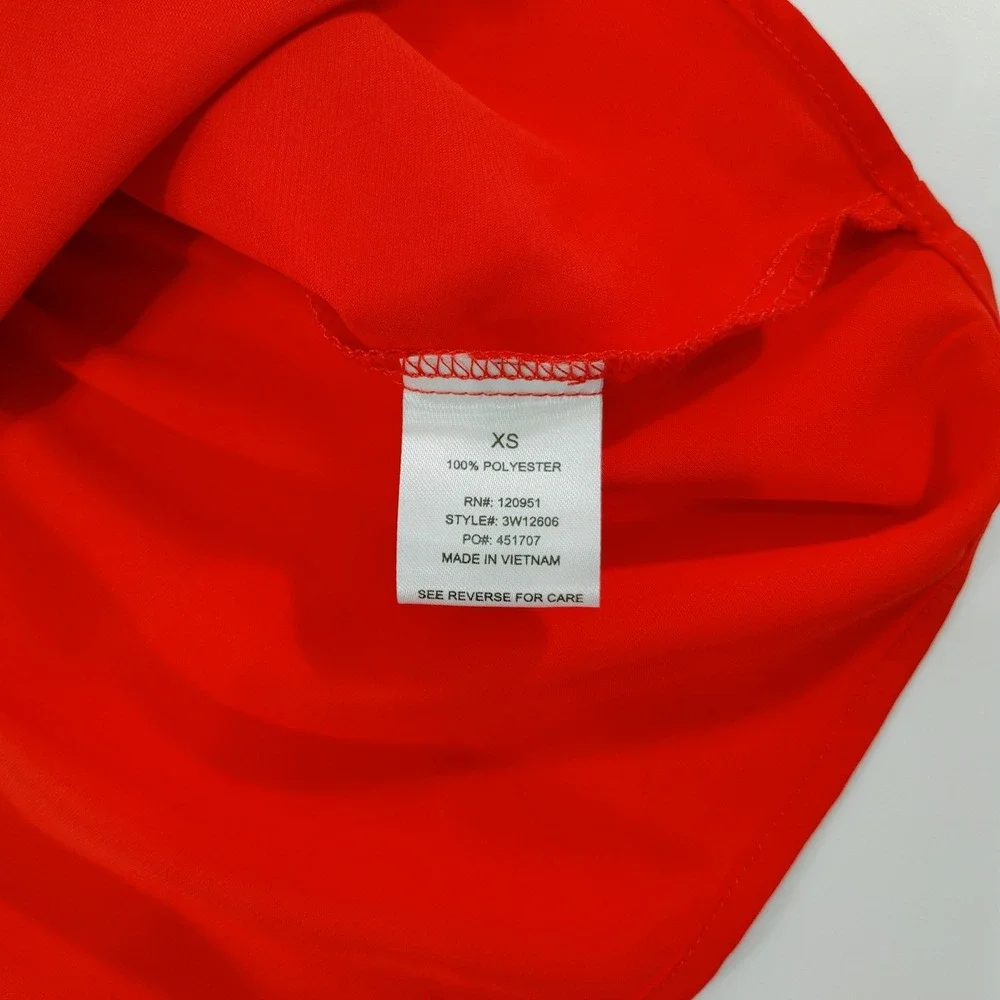 Olive &‎ Oak Rocking Red Halter Peplum Top Sleeveless Blouse Size  XS